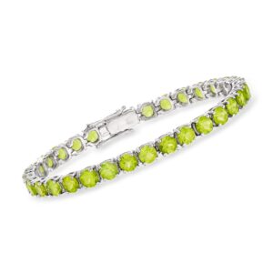 Ross-Simons 20.00 ct. t.w. Peridot Tennis Bracelet in Sterling Silver. 8 inches