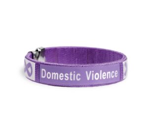 fundraising for a cause 25 pack domestic violence awareness purple ribbon bracelets