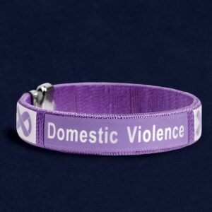 Fundraising For A Cause 25 Pack Domestic Violence Awareness Purple Ribbon Bracelets