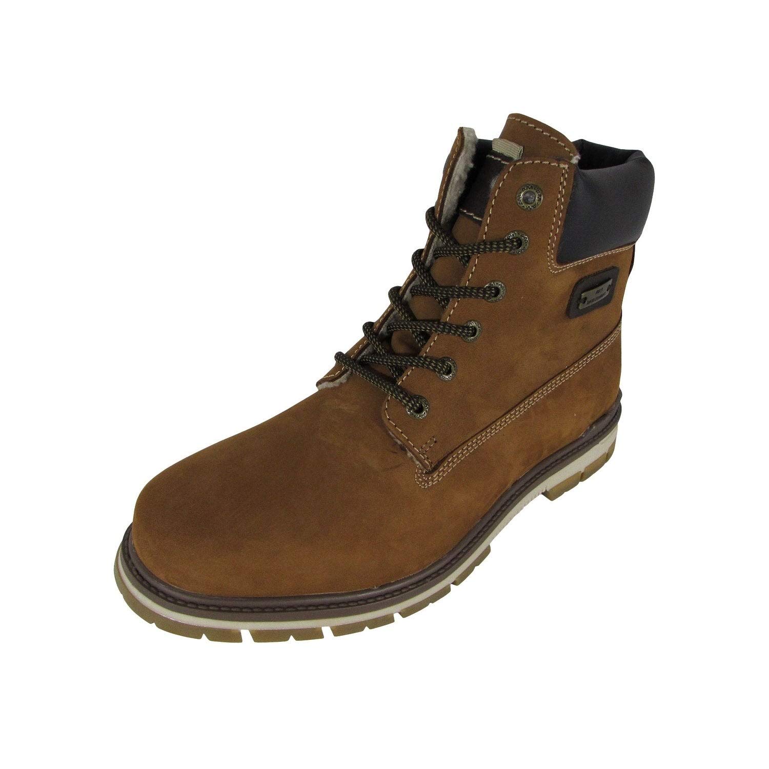 AM Shoes Mens Casual Lace Up Work Boot Shoes, Brown, US 11