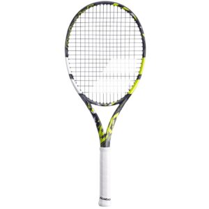 Babolat Pure Aero Team Tennis Racquet - Strung with 16g White Syn Gut at Mid-Range Tension (4 1/8" Grip)