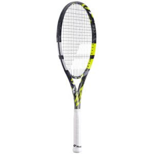 Babolat Pure Aero Team Tennis Racquet - Strung with 16g White Syn Gut at Mid-Range Tension (4 1/8" Grip)