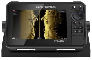 lowrance hds-7 live - 7-inch fish finder with active imaging 3 in 1 transducer with smartphone integration, live sonar compatible, preloaded c-map us enhanced mappin