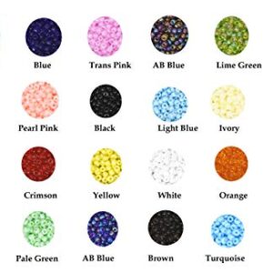 Mandala Crafts Glass Seed Beads for Jewelry Making - 9000 8/0 Seed Beads Small Beads Kit for Tiny Beads Jewelry Bracelet - 3mm Multicolor Seed Beads 8/0 Mini Pony Beads for Necklace