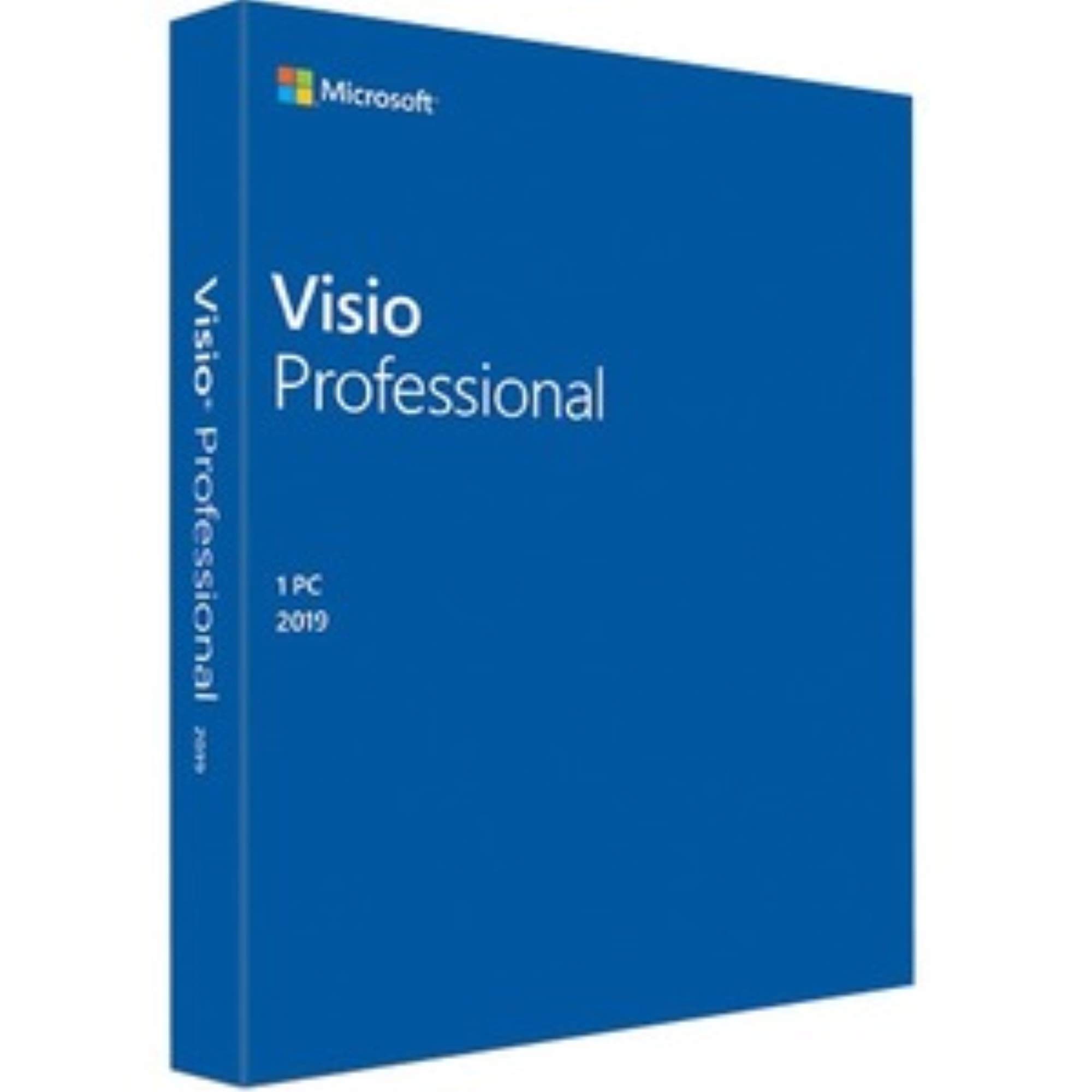 Microsoft Visio 2019 Professional for Windows 10 - Box Pack - 1 PC - Medialess