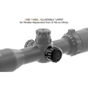 Leapers Inc., UTG BugBuster Riuflescope, 3-12x32mm, 1" Tube, Side AO, Mil-Dot Reticle, DT Rings, Black