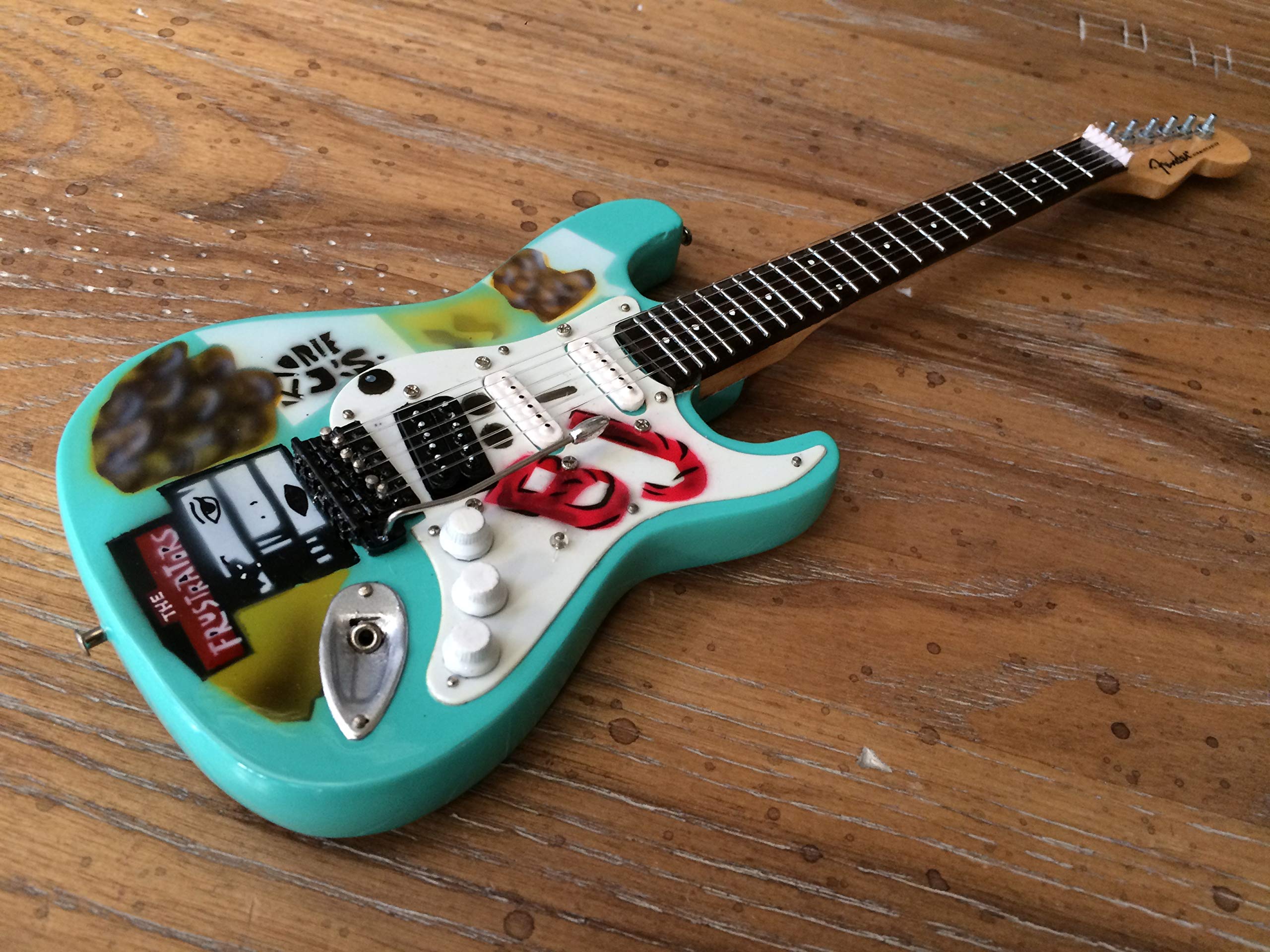 Billie Joe Armstrong"Blue" Green day Mini Guitar Replica Model