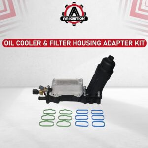 Engine Oil Cooler and Filter Housing Adapter Kit - Replaces 68105583AF, 68105583AE - Compatible with Chrysler, Dodge & Jeep 3.6L V6 Vehicles - 200, Town & Country, Grand Caravan, Wrangler, Ram