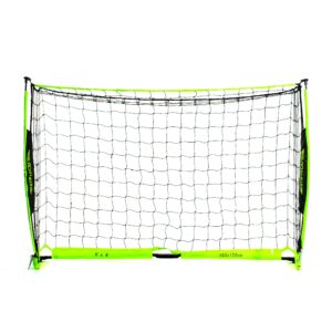 franklin sports deluxe blackhawk soccer goal - pop up backyard soccer nets - foldable indoor + outdoor soccer goals - portable adult + kids soccer goal - 6' x 4' foot soccer net - optic yellow