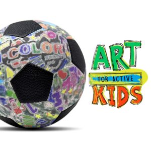 Franklin Sports Kids Mini Soccer Ball - iColor Kids Toy- Youth Soccer Ball - Boy + Girls Toy Ball - Custom Color + Markers Included