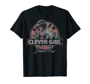 jurassic park raptor clever girl vintage t-shirt