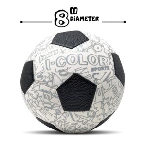 Franklin Sports Kids Mini Soccer Ball - iColor Kids Toy- Youth Soccer Ball - Boy + Girls Toy Ball - Custom Color + Markers Included