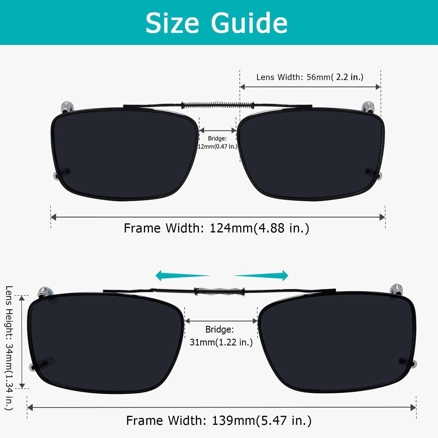 Clip on Sunglasses Polarized Lens