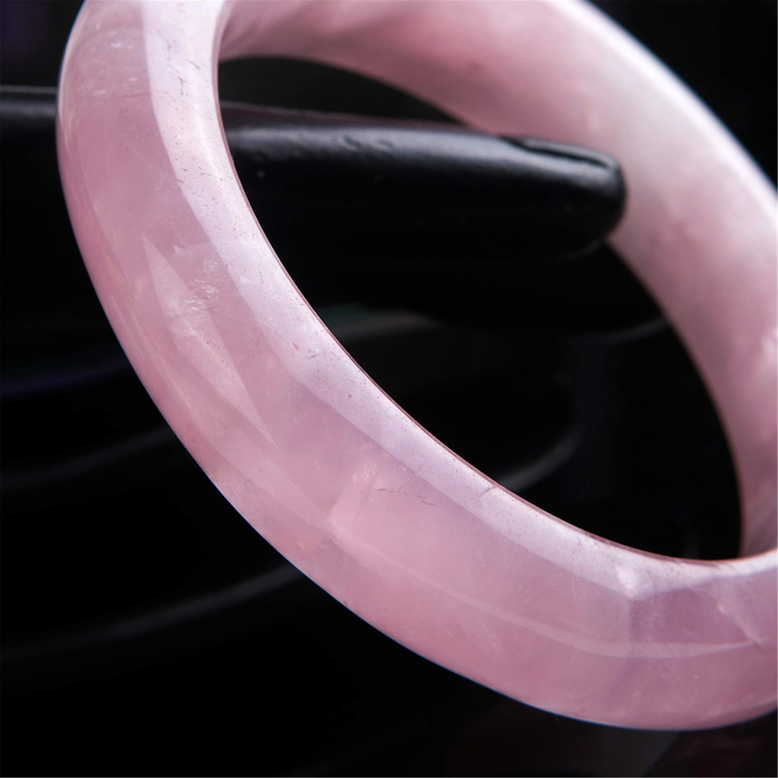 Genuine Jewelry Bangle Natural Rose Quartz Crystal Bangle Inner Diameter 61mm