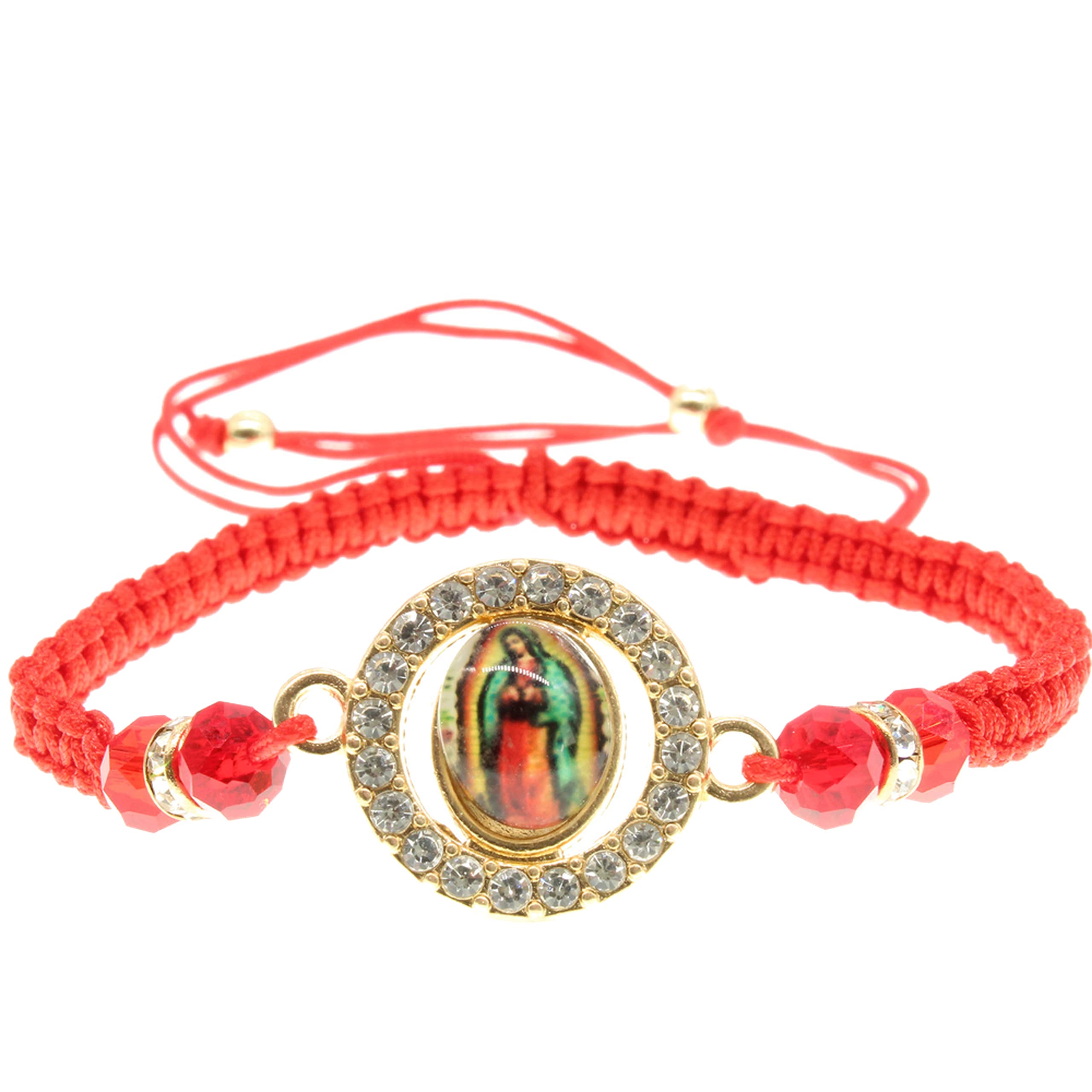 Virgin Mary Red String Red Bead Adjustable Bracelets Adults