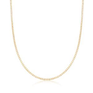 Ross-Simons 0.8mm 14kt Yellow Gold Box-Chain Necklace. 18 inches