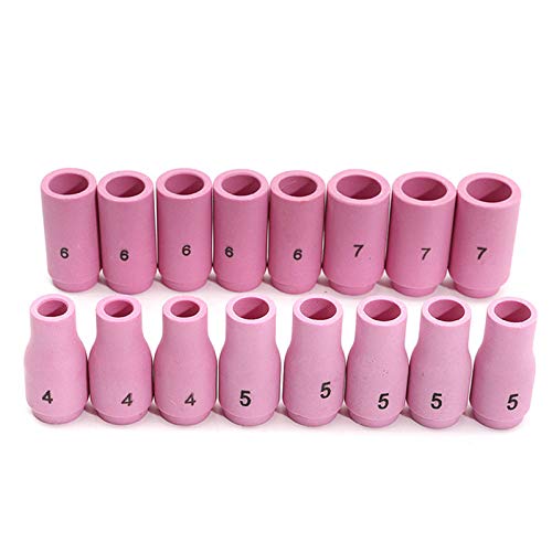 Alffun 53pcs TIG Collets Bodies Alumina Cup Assorted Size Fit SR WP 9 20 25 TIG Welding Torch