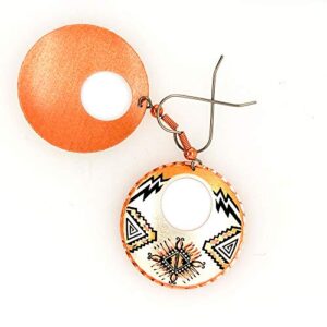 FRONT LINE JEWELRY SW Native American Earrings Copper Hoop Earrings in a Sunburst Design Perfect for Women Who Appreciate Native American Jewelry.