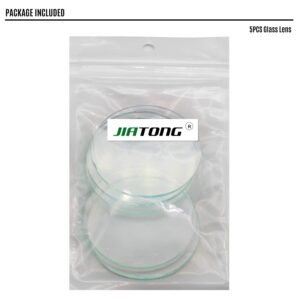 5PCS 58mm x 2mm Clear Glass Flat Lens Round Lens