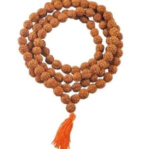 IS4A Nepali Rudraksha Mala with Certificate for Wearing and Japa Mala (5 Mukhi Mala, 108 Beads Mala).