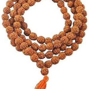 IS4A Nepali Rudraksha Mala with Certificate for Wearing and Japa Mala (5 Mukhi Mala, 108 Beads Mala).