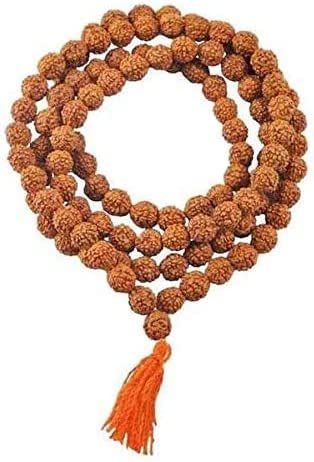 IS4A Nepali Rudraksha Mala with Certificate for Wearing and Japa Mala (5 Mukhi Mala, 108 Beads Mala).