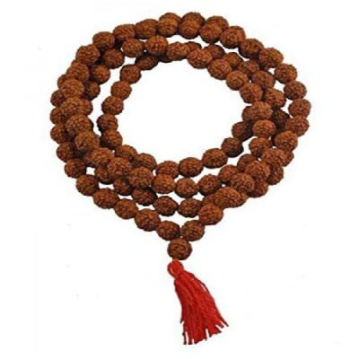 IS4A Nepali Rudraksha Mala with Certificate for Wearing and Japa Mala (5 Mukhi Mala, 108 Beads Mala).