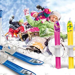 Jamara 460387 460387-Snow Play Cross-Country 1st Step 60cm Aerodynamic Construction, Extra Safe and Adjustable Fastening Loops, Ski Poles 60 cm, Yellow