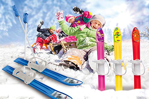 Jamara 460387 460387-Snow Play Cross-Country 1st Step 60cm Aerodynamic Construction, Extra Safe and Adjustable Fastening Loops, Ski Poles 60 cm, Yellow