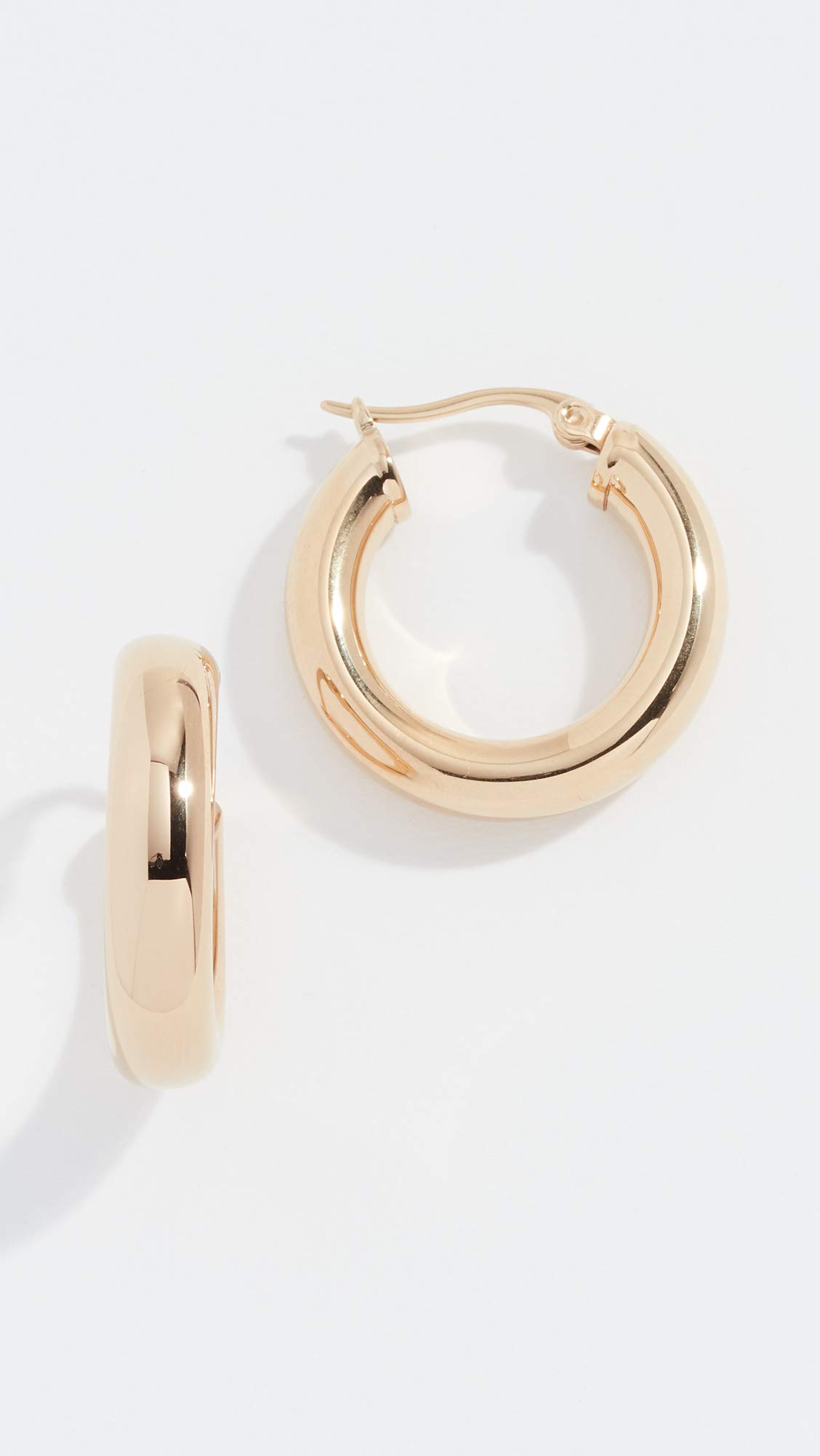 yellow-gold-plated-brass SHASHI Women's Dominique Hoop Earrings, Gold, One Size