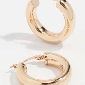 yellow-gold-plated-brass SHASHI Women's Dominique Hoop Earrings, Gold, One Size