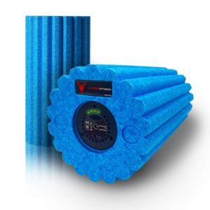 victor fitness revive roller (blue) 3-speed vibrating foam massage roller - high intensity vibration for muscle recovery, trigger points, mobility, sports massage, therapy