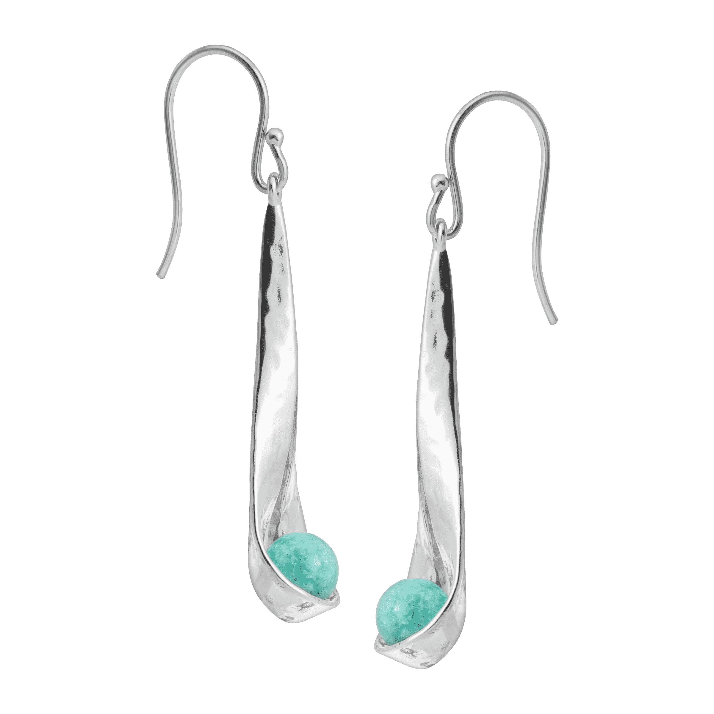 Silpada 'Blue Oasis' Natural Amazonite Drop Earrings in Sterling Silver