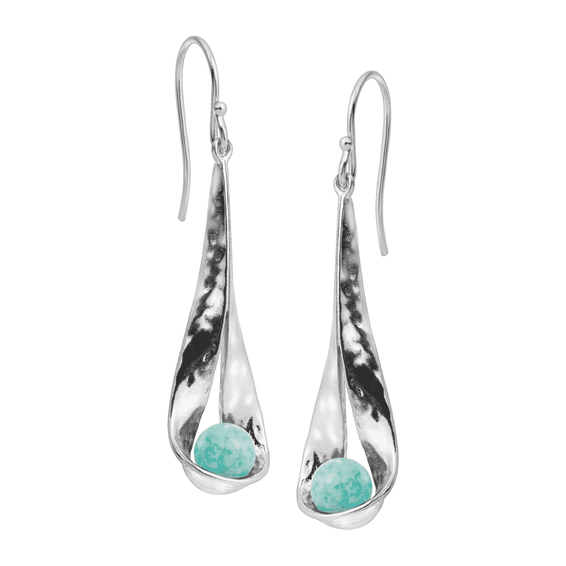 Silpada 'Blue Oasis' Natural Amazonite Drop Earrings in Sterling Silver