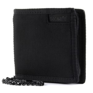 Pacsafe Rfidsafe Z100 Rfid Blocking Bi-fold Black Travel Wallet, Black