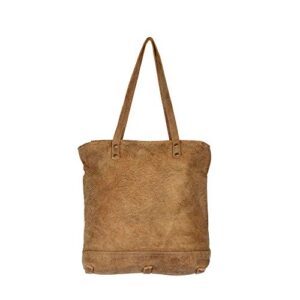 Hazel Opulence Brown Genuine Hair-On Leather Tote Bag