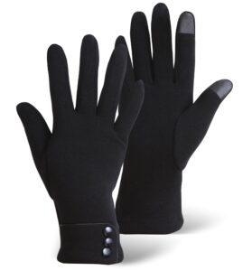 brook + bay women's gloves for cold weather - women's gloves w/touchscreen fingers - fleece gloves for women - texting glove