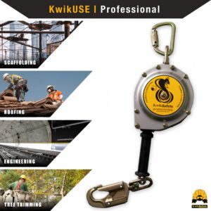 KwikSafety - Charlotte, NC - Cobra 30' Self Retracting Lifeline [NO Tangle Steel Cable] Class B SRL ANSI OSHA Retractable Fall Arrest Safety Construction Roofing PPE Gear