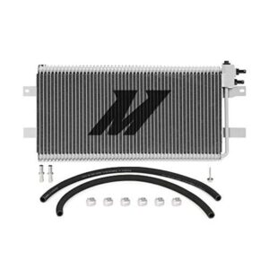 mishimoto mmtc-ram-03sl automatic transmission oil cooler compatible with dodge ram cummins 2500 / 3500 5.9l / 6.7l 2003-2009