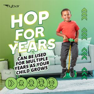 Flybar My First Foam Pogo Jumper for Kids Fun and Safe Pogo Stick for Toddlers, Durable Foam and Bungee Jumper for Ages 3 and up, Supports up to 250lbs (Frog)