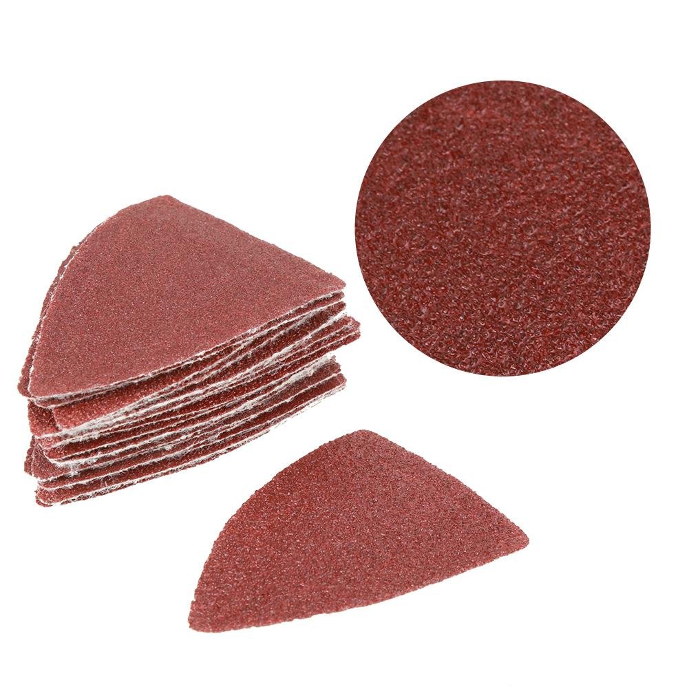 Triangle Sanding Pads Oscillating Tool Sanding Pad Oscillating Tool Accessories Double Action Sanding Kit 82Pcs DIY Woodworking Sand Paper Mini Delta Oscillating Multi Tool Polishing Sander Sand Paper