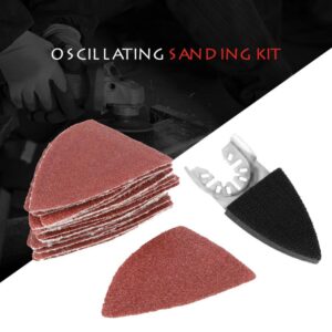 Triangle Sanding Pads Oscillating Tool Sanding Pad Oscillating Tool Accessories Double Action Sanding Kit 82Pcs DIY Woodworking Sand Paper Mini Delta Oscillating Multi Tool Polishing Sander Sand Paper