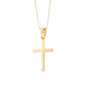 GELIN 14k Solid Gold Cross Necklace for Women