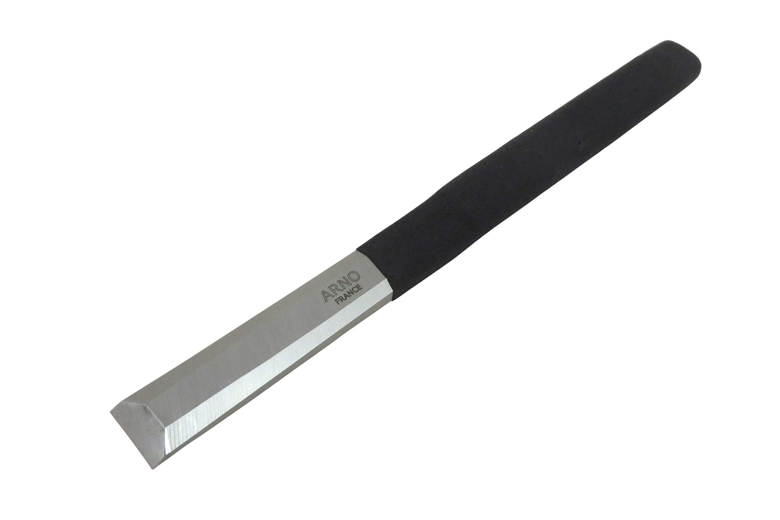 Arno 467894 Solid Steel French Timber Framing Slick Chisel 20 mm (3/4 Inch) Wide x 10-1/2 Inches Long RC 58-60 PVC Dipped Handles