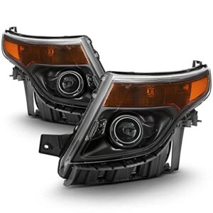 acanii - for 2011 2012 2013 2014 2015 ford explorer halogen headlights headlamps driver + passenger side