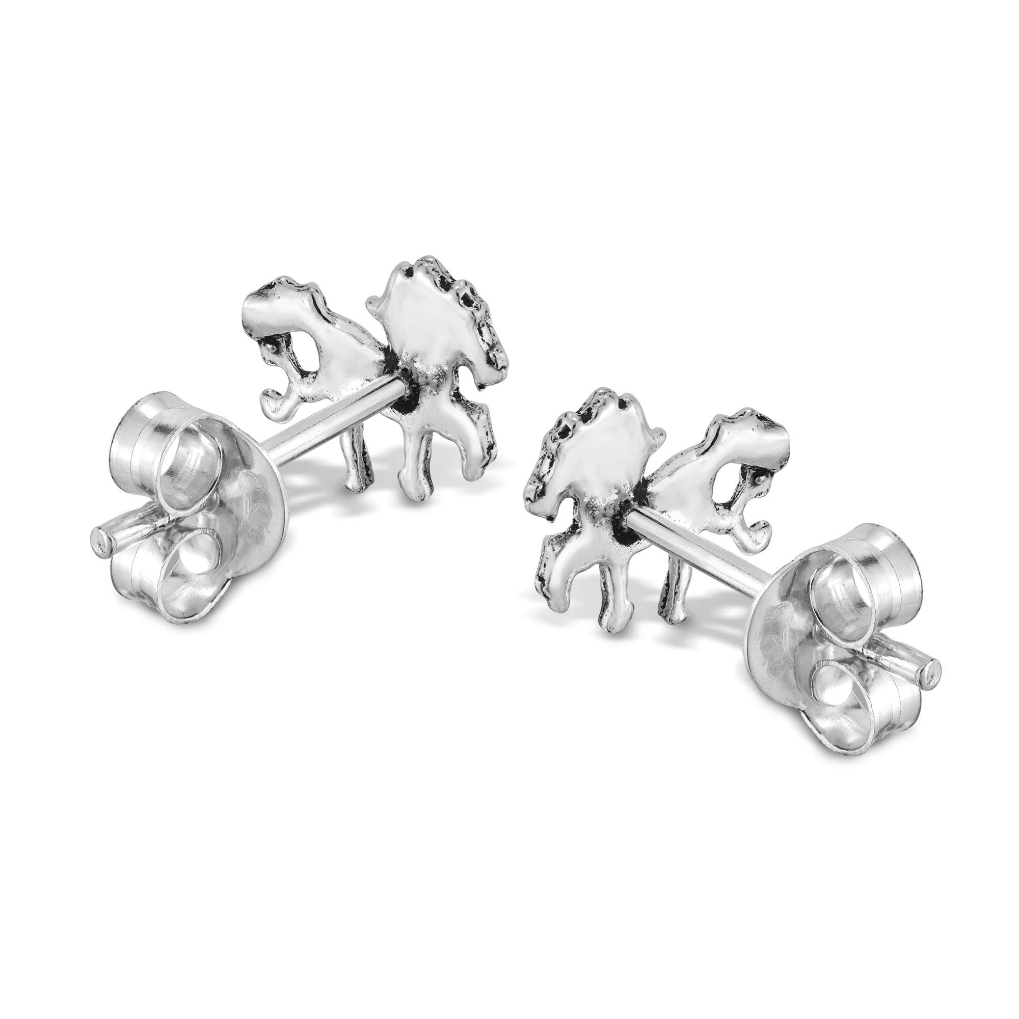 AeraVida Majestic Wild Stallion Horse Sterling Silver Stud Earrings