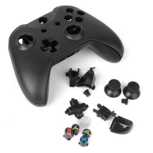 D DOLITY Replacement Shell Kit Front Rear Face Buttons Set for Controller Parts - Black