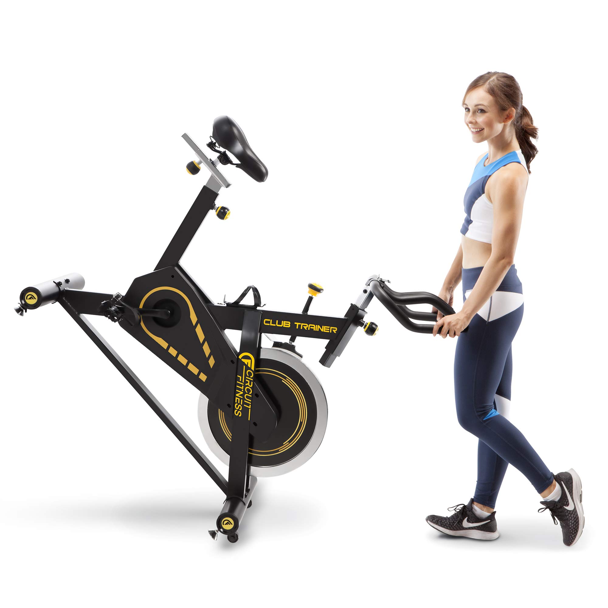 CIRCUIT FITNESS Circuit Fitness 40 lbs. Flywheel Deluxe Club Revolution Cardio Cycle Manual Resistance AMZ-955BK