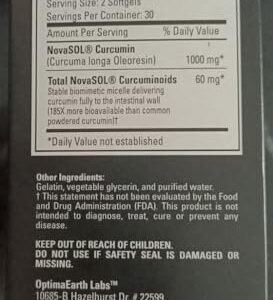 OptimaEarth Liquid Gold Curcumin with NovaSOL - Enhanced Absorption Turmeric Supplement - Supports Joint and Immune System Health - 185x More Bioavailable Than Traditional Curcumin Products