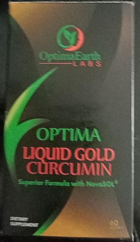 OptimaEarth Liquid Gold Curcumin with NovaSOL - Enhanced Absorption Turmeric Supplement - Supports Joint and Immune System Health - 185x More Bioavailable Than Traditional Curcumin Products